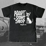 DOGULA "Adopt Don't Shop" METALHEAD - T-Shirt